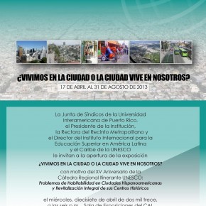Apertura de la Exposición “Vivimos en la ciudad o la ciudad vive en nosotros”