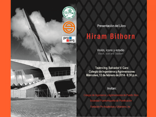 Anuncio presentacion Libro Hiram Bithorn